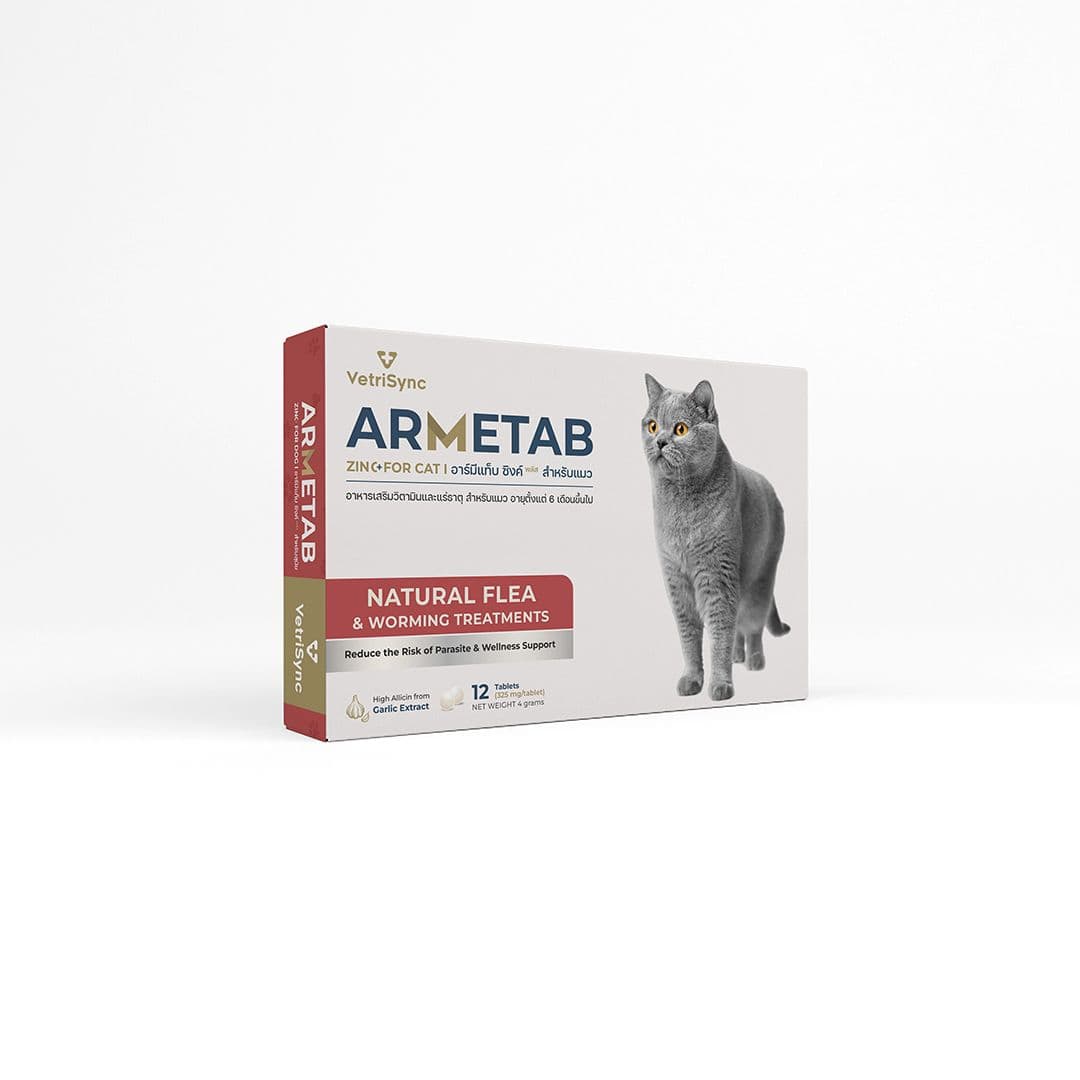 VetriSync Armetab Zinc+ for Cats อาหารเสริมวิตามินและแร่ธาตุ สำหรับแมว อายุตั้งแต่ 6 เดือนขึ้นไป